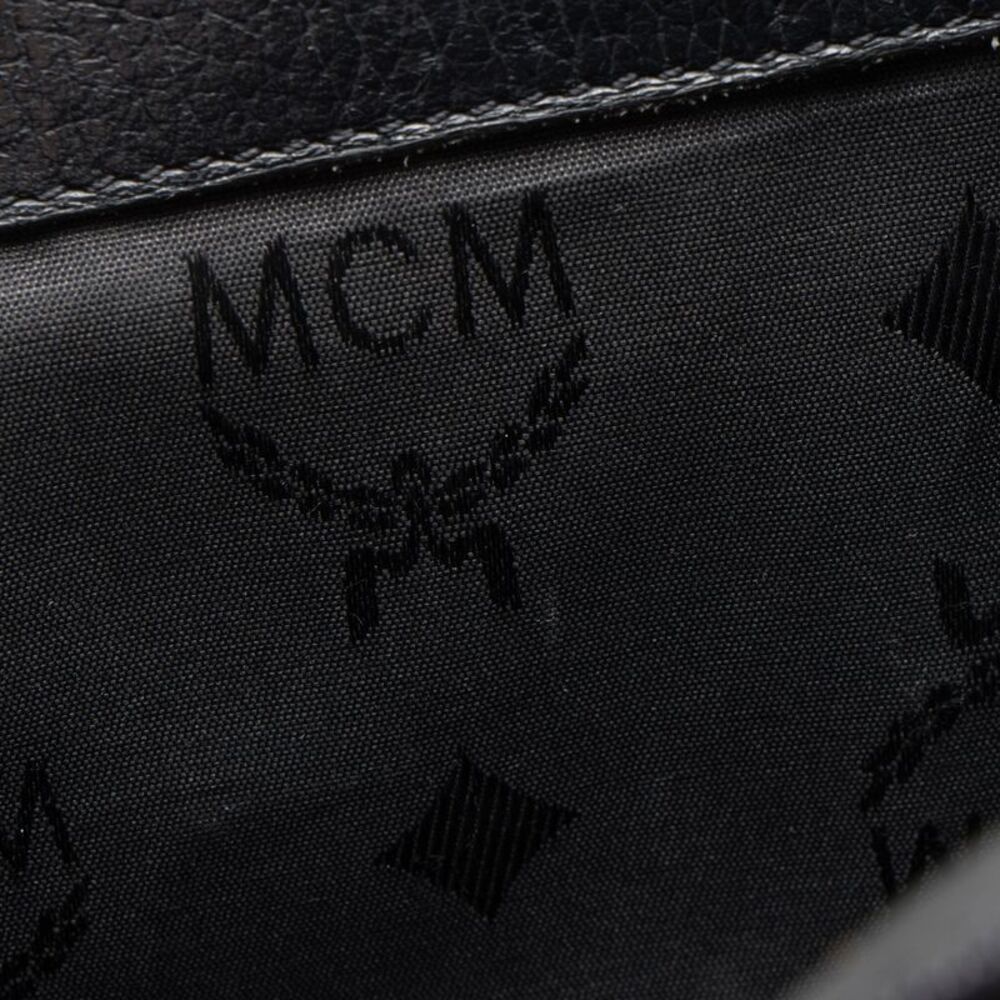 MCM Vintage Leather Logo Charms Drawstring Backpack - Picture 10 of 16